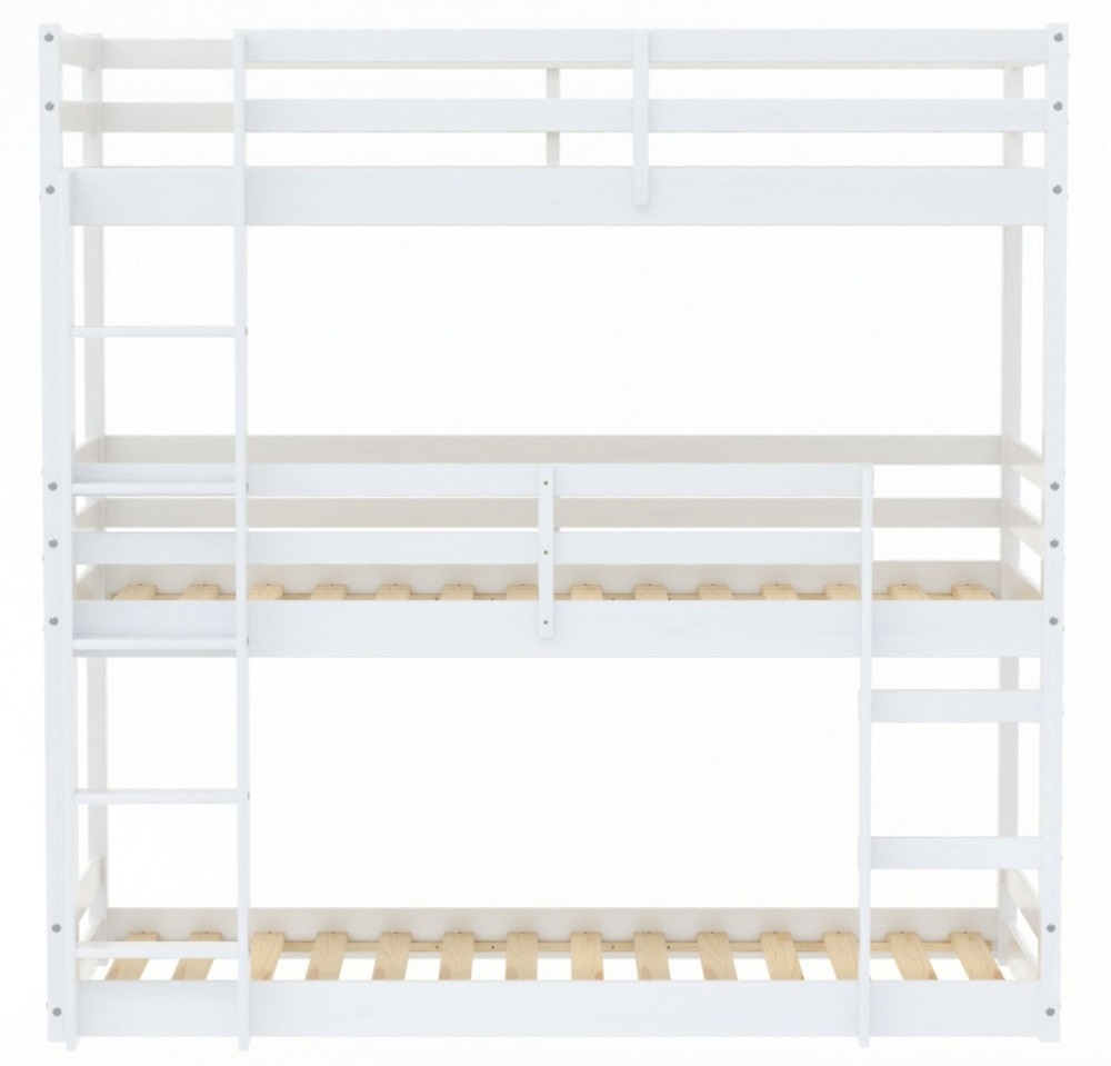 Product photograph of Tressa White Pine Triple Bunk Bed from Choice Furniture Superstore.